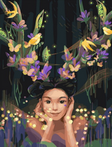 Без бренда «Темноглазая девчонка с цветами и птицами в волосах» в Волгограде в интернет-магазине  Без бренда «Темноглазая девчонка с цветами и птицами в волосах» в Волгограде