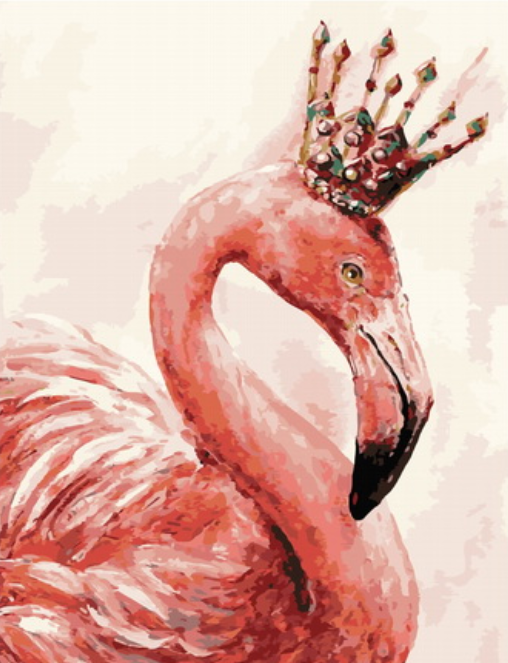 Картина по номерам 40x50 Королева фламинго