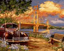 Без бренда «Американский автомобиль на фоне моста через залив» в Волгограде