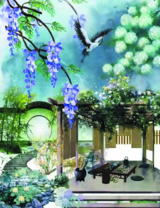 Без бренда «Сад с беседкой, цветами и птицей» в Волгограде в интернет-магазине  Без бренда «Сад с беседкой, цветами и птицей» в Волгограде