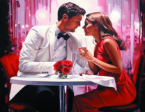 Без бренда «Пара на свидании в ресторане» в Волгограде в интернет-магазине  Без бренда «Пара на свидании в ресторане» в Волгограде